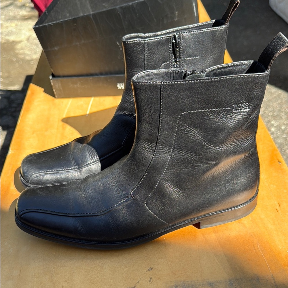 Hugo Boss Black Leather Boots